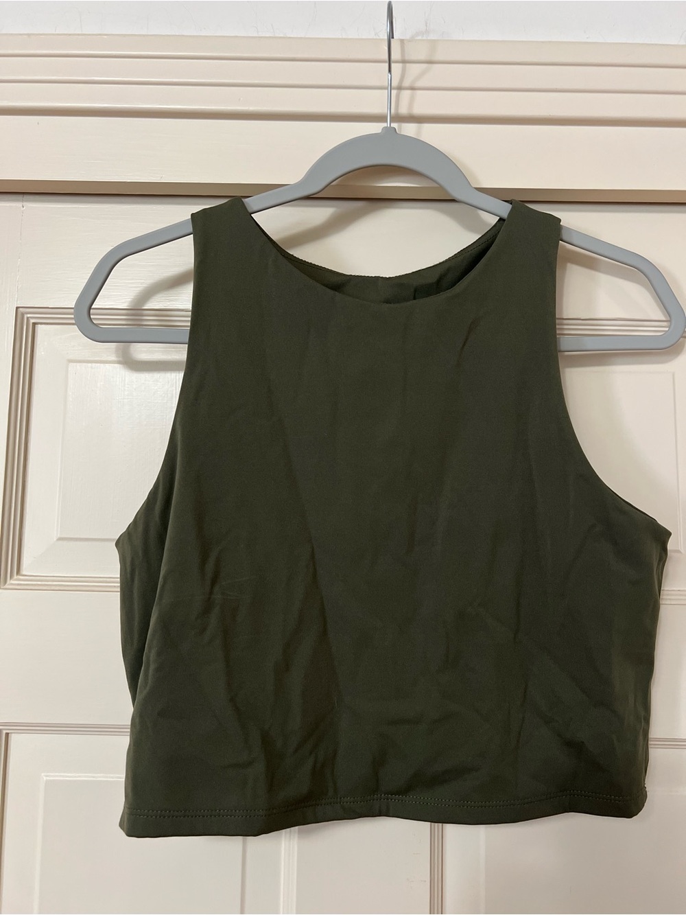 Athletic Olive Green Crop Top - Women’s L